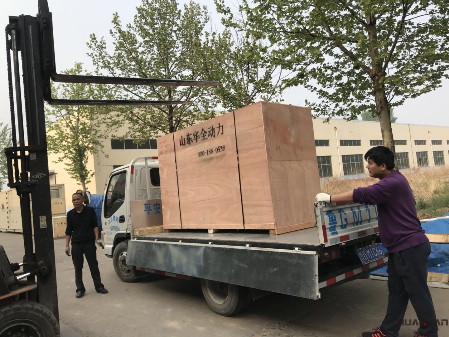 華全動力120kw四保護玉柴發電機組于2018年4月30日發往臨朐